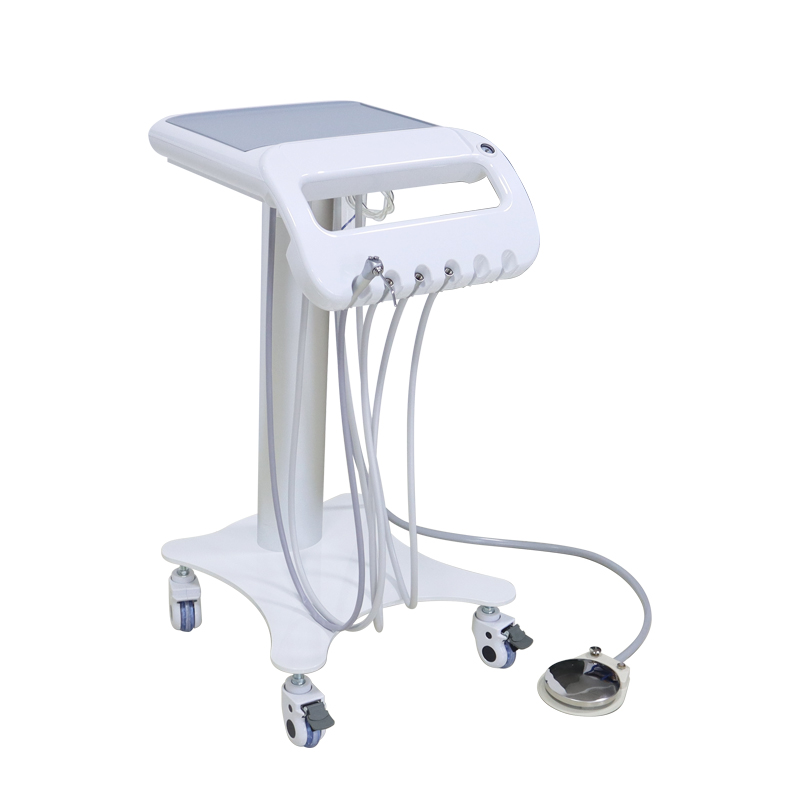 China TKM-002 Aluminum Pillar Portable Mobile Dental Cart Unit Factory Price 4