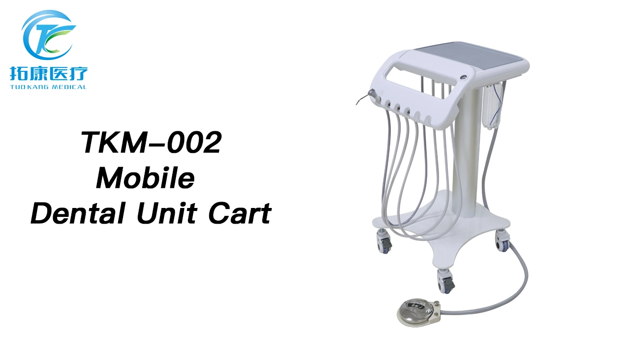 China TKM-002 Aluminum Pillar Portable Mobile Dental Cart Unit Factory Price 1