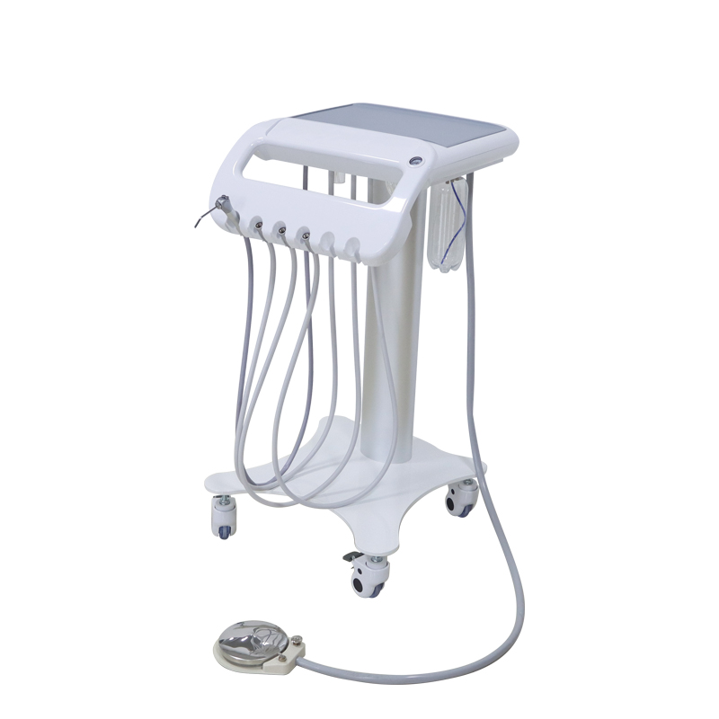 China TKM-002 Aluminum Pillar Portable Mobile Dental Cart Unit Factory Price 2