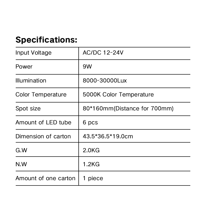 Dental Chair LED Lamp 6 LED Light Bulbs Operating Lamp Oral Light Hospital Dental LED Shadowless Operating 10