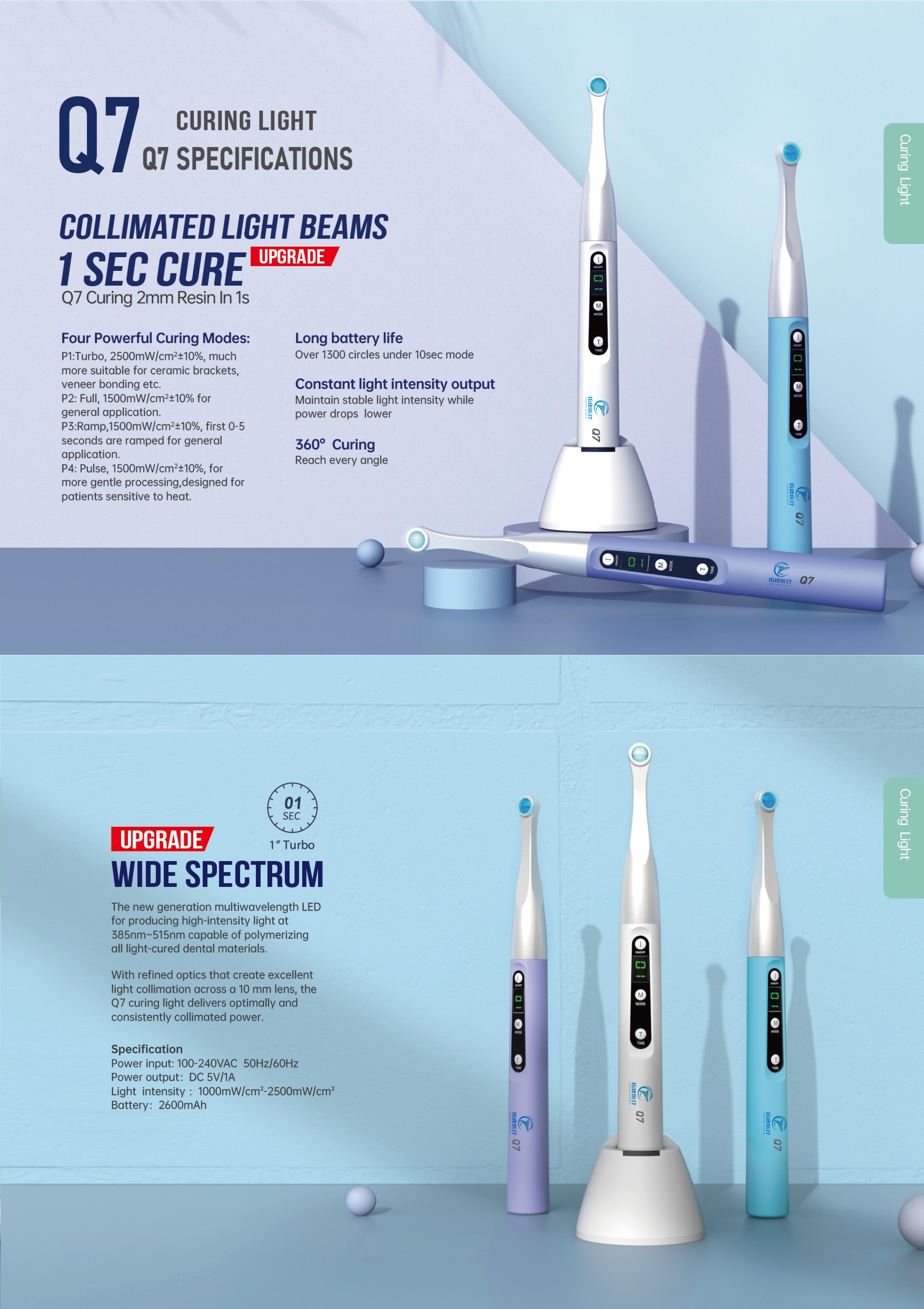 TKC-008 new generation multiwavelength LED dental curing light curing machine, curing in 1 second 8