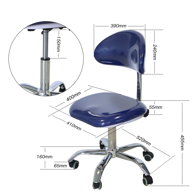 High Quality TKDS-002 Aluminum Alloy Dentist Stool Factory Price Wholesale 8