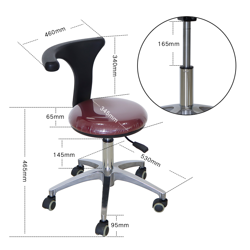 TKDS-001 Ergonomic hospital dental clinic operator dentist doctor stool dental surgical chair 3