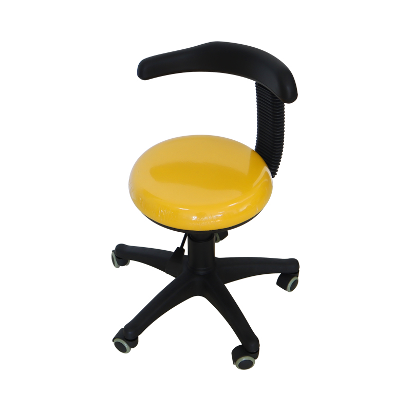 Dental Rolling Stool Adjustable Dentist Assistant Stool Chair with Removable Backrest for Dental Used 7