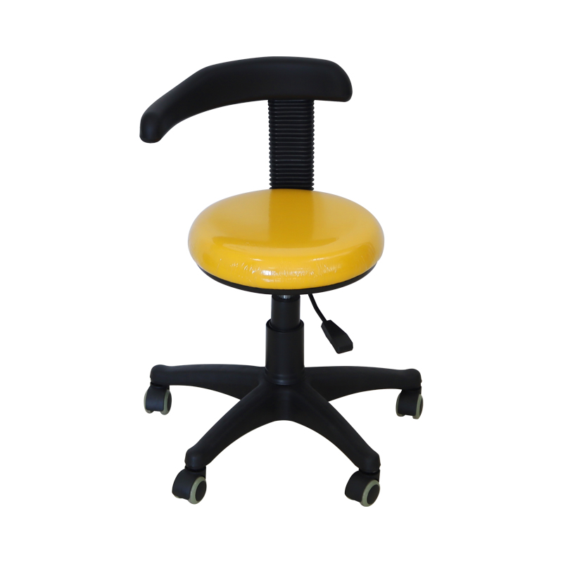 Dental Rolling Stool Adjustable Dentist Assistant Stool Chair with Removable Backrest for Dental Used 5