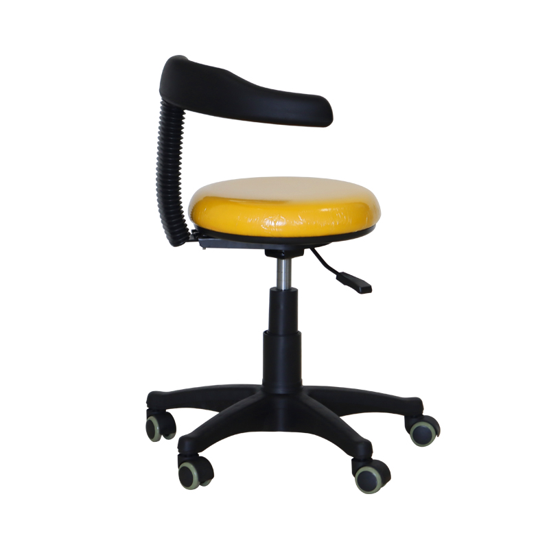 Dental Rolling Stool Adjustable Dentist Assistant Stool Chair with Removable Backrest for Dental Used 6