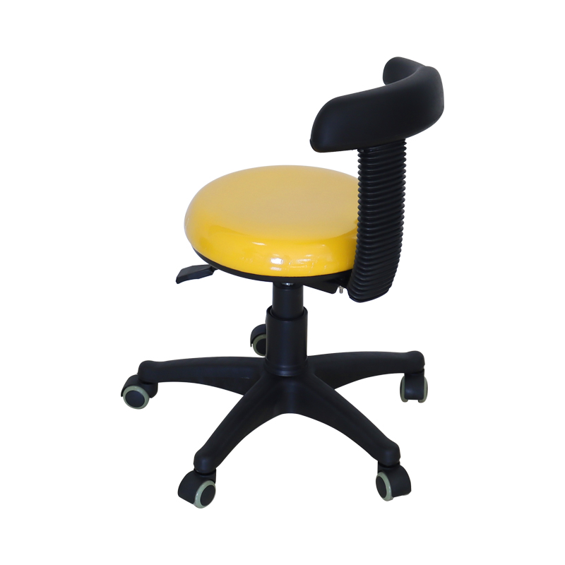 Dental Rolling Stool Adjustable Dentist Assistant Stool Chair with Removable Backrest for Dental Used 3