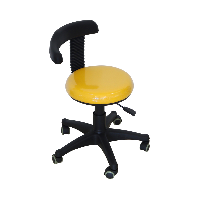 Dental Rolling Stool Adjustable Dentist Assistant Stool Chair with Removable Backrest for Dental Used 2