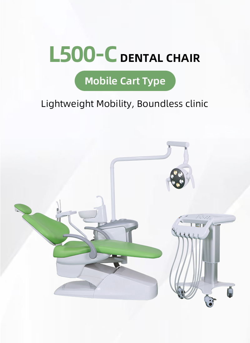 Foshan Dental Unit High Quality Supplier Mobile Cart Type L500-C Dental Chair Lightweight Mobility, Boundless clinic 8
