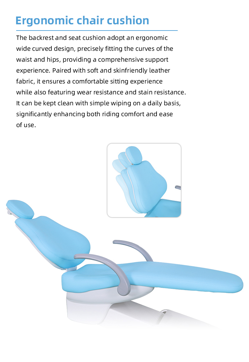 Dental unit manufacturer's new L500 premium type dental chair Cloud like Comfort, Zero pressure Body Fit-TK Dental 10