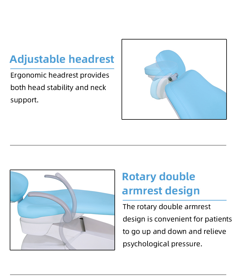 Dental unit manufacturer's new L500 premium type dental chair Cloud like Comfort, Zero pressure Body Fit-TK Dental 13