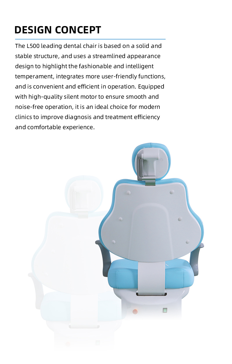 Dental unit manufacturer's new L500 premium type dental chair Cloud like Comfort, Zero pressure Body Fit-TK Dental 9