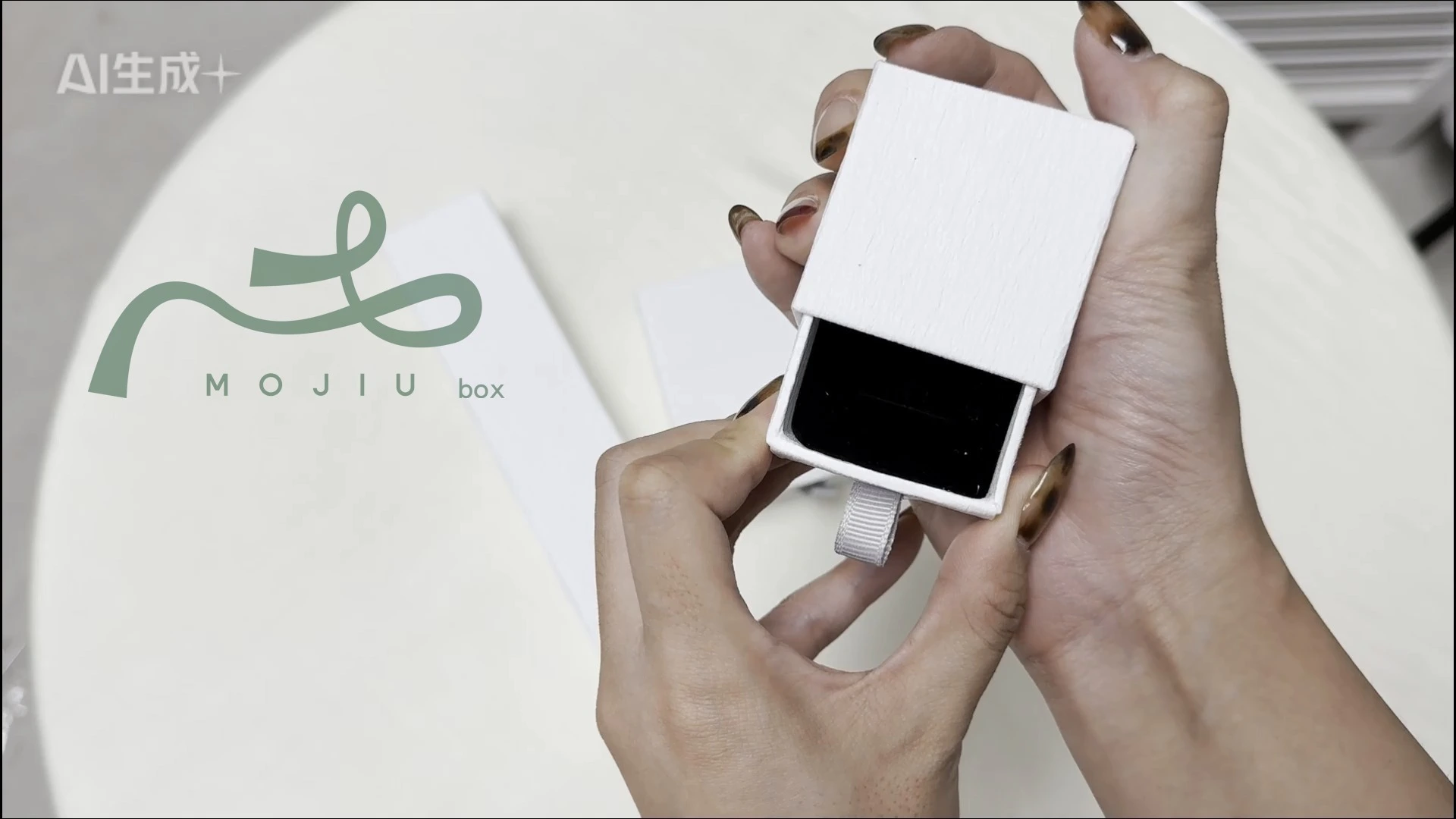 3D texture pull-out small paper jewelry box 1