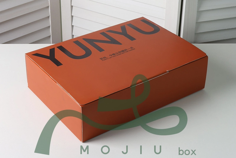Custom apparel boxes  Bright Orange Suitable For Storing Garments 1