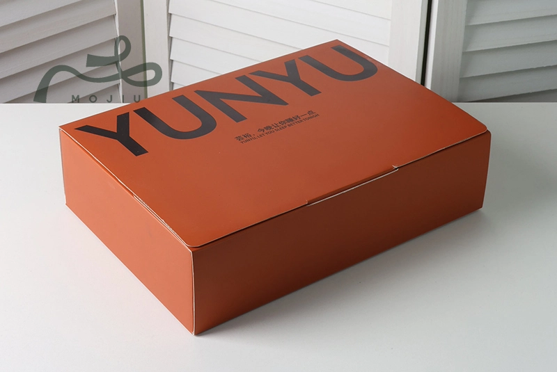 Custom apparel boxes  Bright Orange Suitable For Storing Garments 1