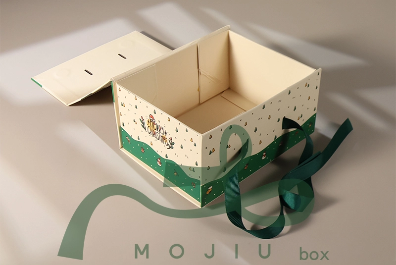 Green Themed Folding Gift Box Custom In Various Sizes And Colors 1