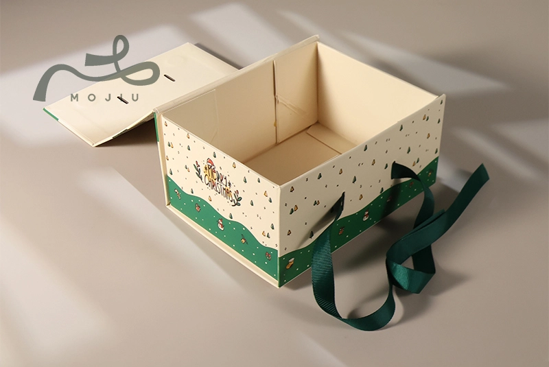 Green Themed Folding Gift Box Custom In Various Sizes And Colors 1