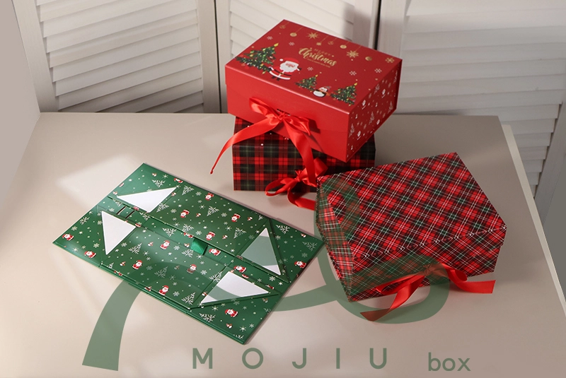 Customizable folding christmas gift boxes in various themes perfect for gift storage 1