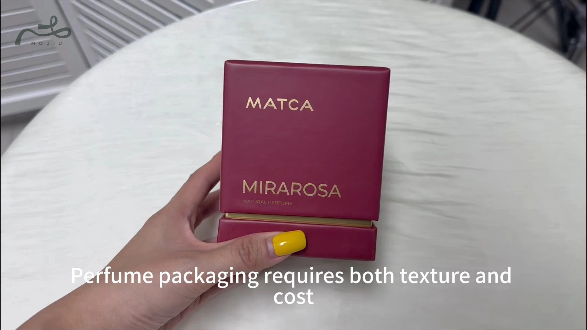 Perfume Box | Cardboard Matte Gold Foil Custom packaging box | Mojiu Packaging 1