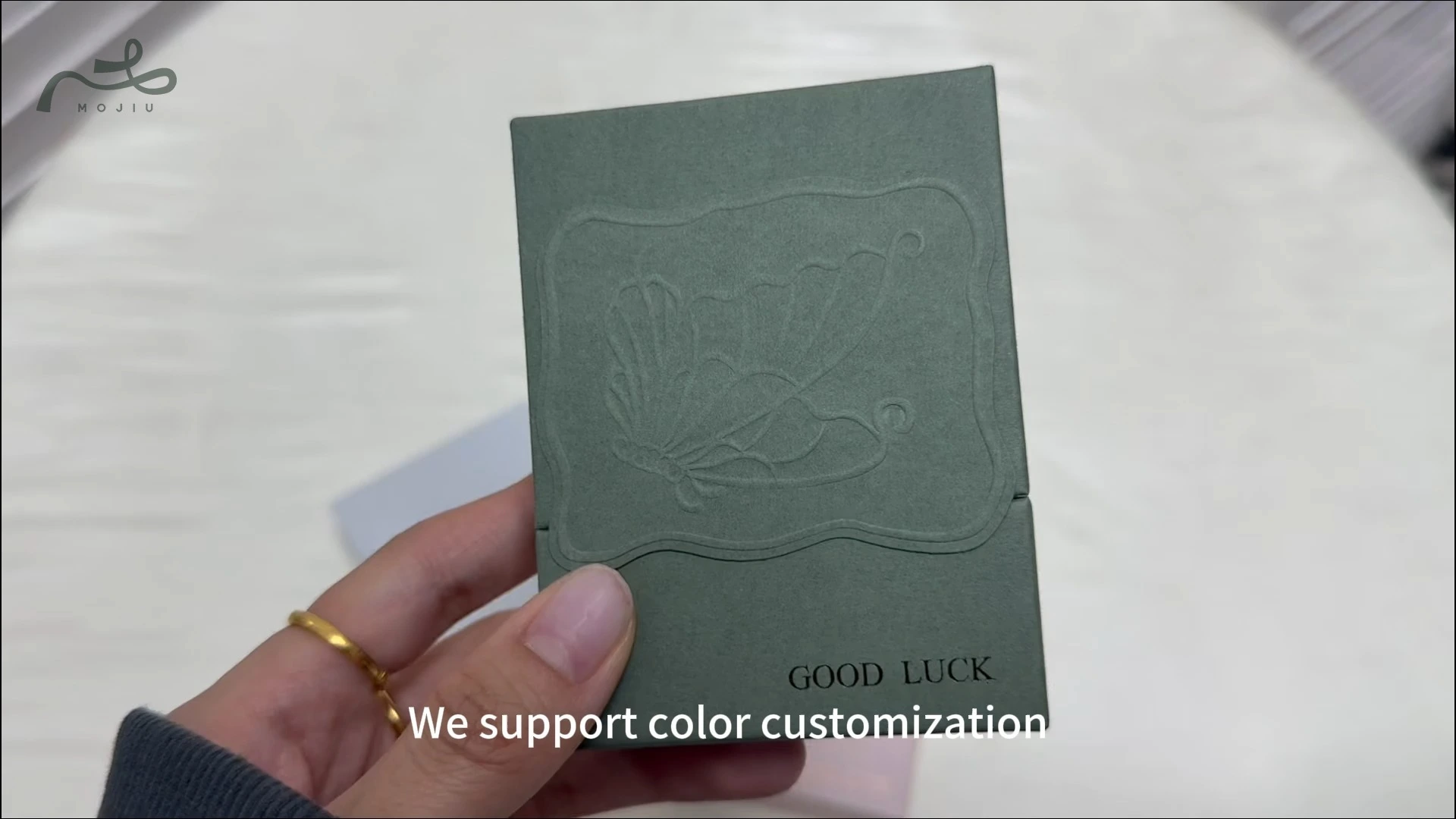 Pastel Drawer Jewelry Box Embossed Pattern Velvet Lining Small Accessory Storage Ring Earring Gift Box Customizable Mojiu Packaging 1