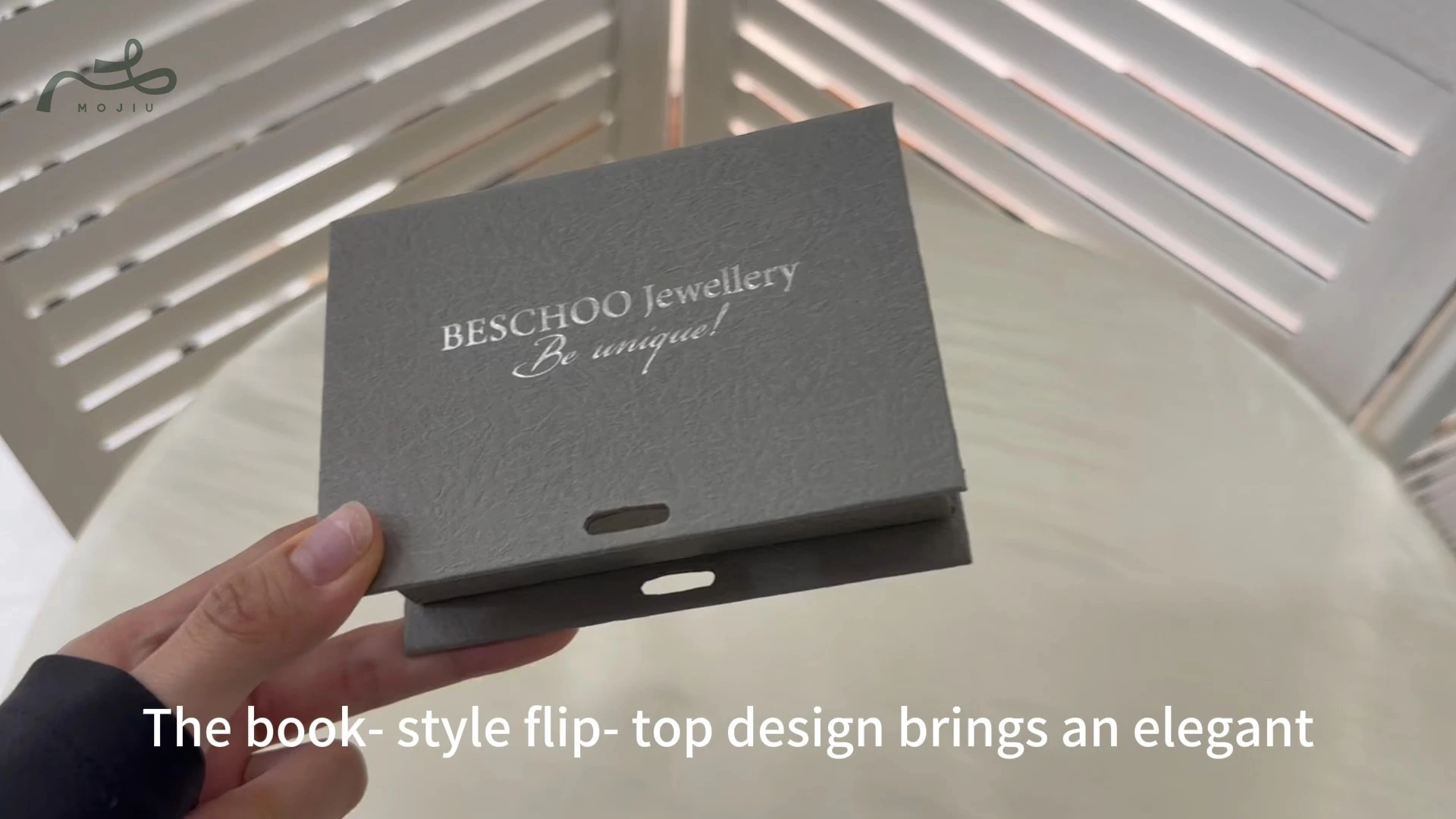 Textured Jewelry Box: Elegant, High-End, Embossed, Stylish, Ornament Storage Box, Exquisite Display Container Mojiu Packaging 1