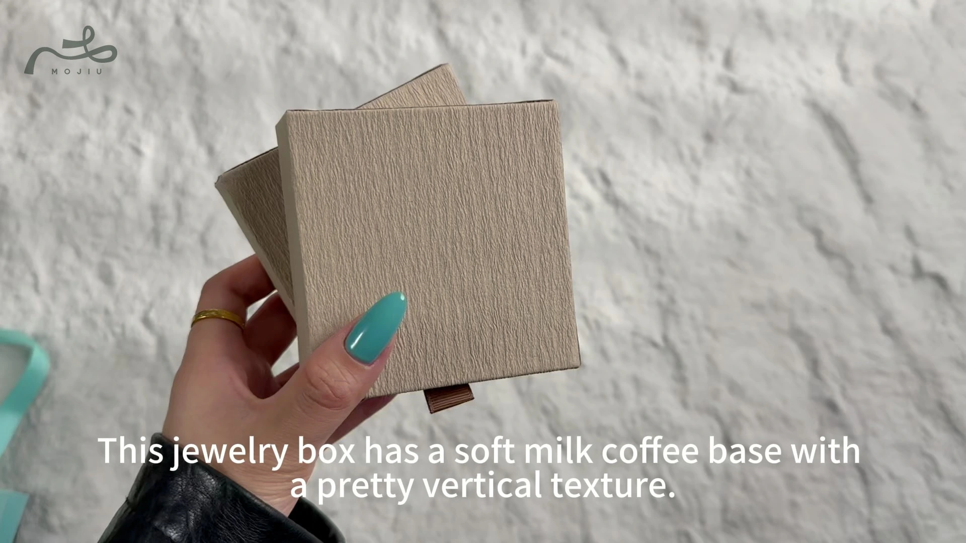 Coffret à bijoux personnalisé en papier d'art avec pochette cadeau | Mojiu Packaging 1