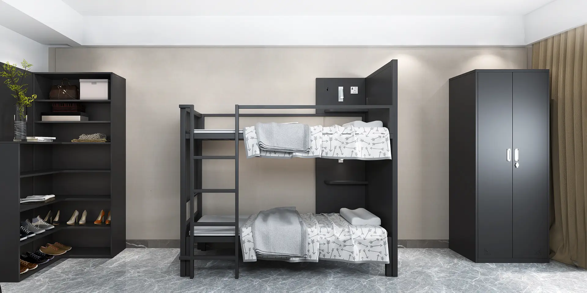 Detachable and movable bunk bed (with upper and lower bunks) 1