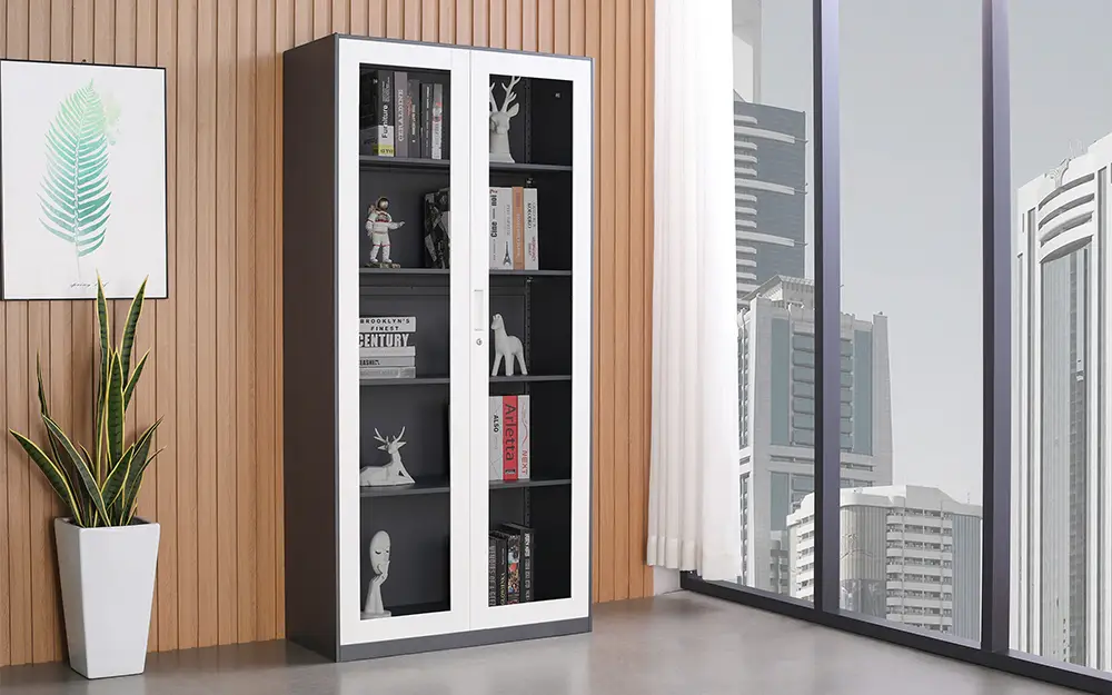 2-door office study room display storage cabinet 1
