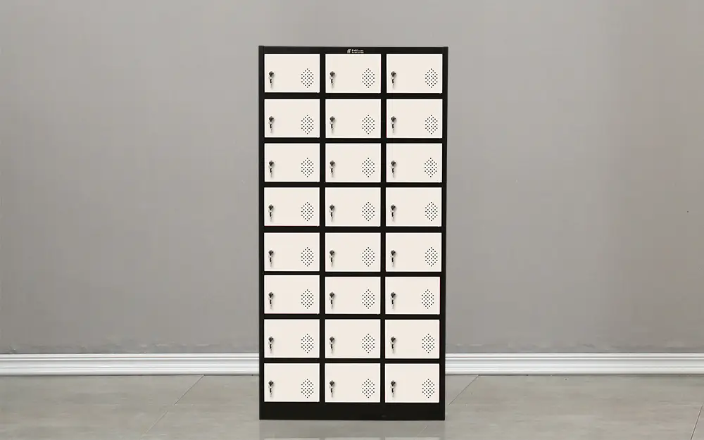 21-door Multi-compartment Independent Lockable Metal Locker - Small Item Storage Cabinet for Public Places 1