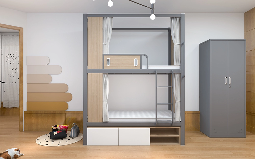 Multifunctional Double-Layer Iron Bed for Dormitories and Apartments 1