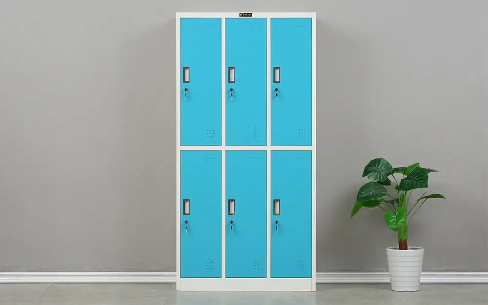 Six-door metal lockers with locks - for staff dormitories / gyms / school changing rooms 1