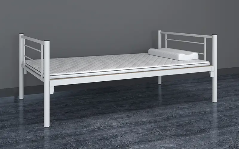 Simple and portable single bed for workers, detachable and movable 1