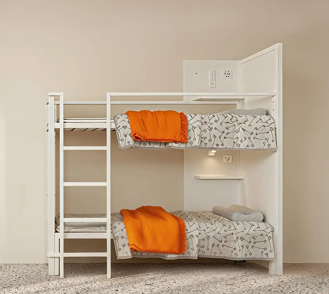 Dormitory integrated functional bunk iron bed 1