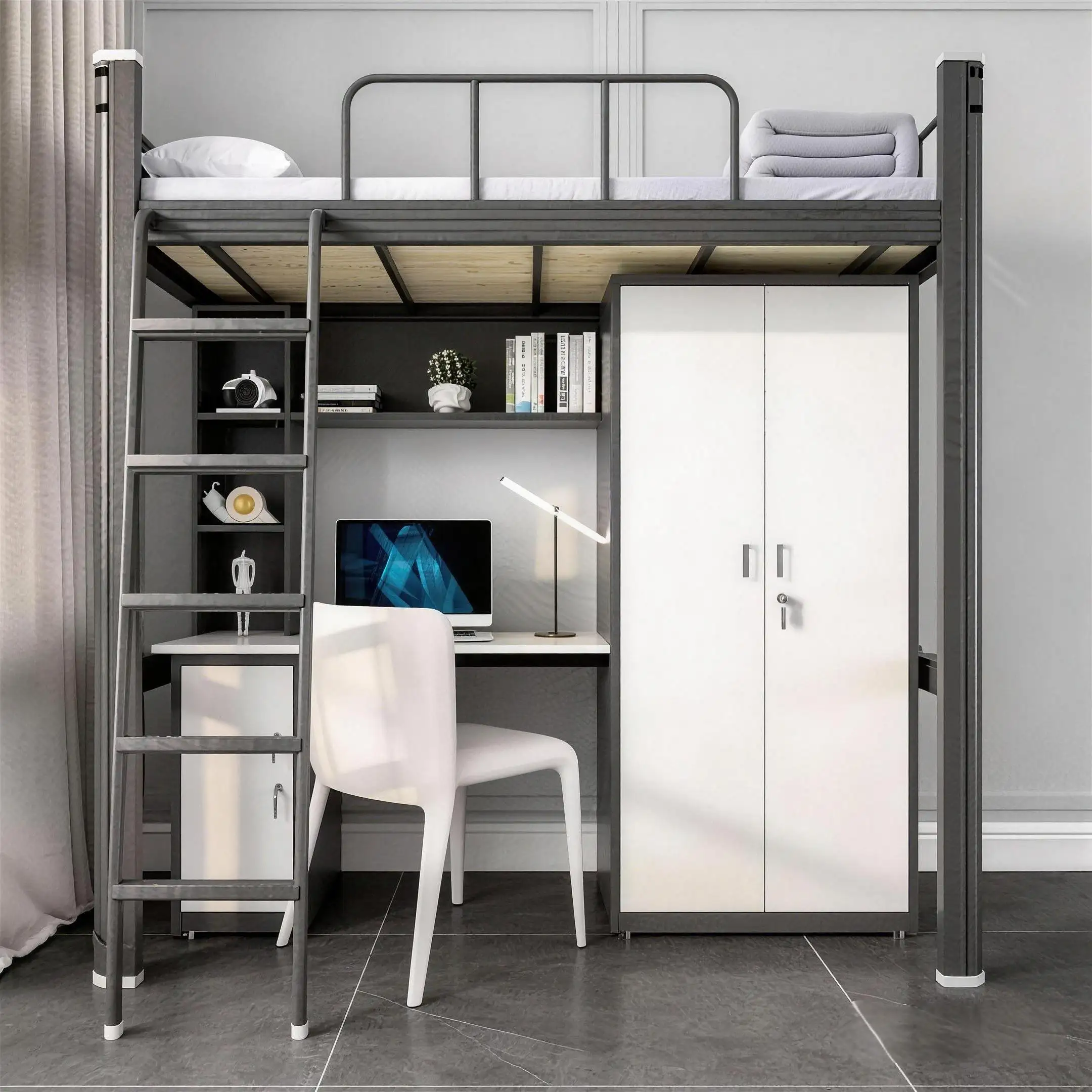 Custom Made Loft Beds for Adults, Durable Metal Bunk Bed Factory 1