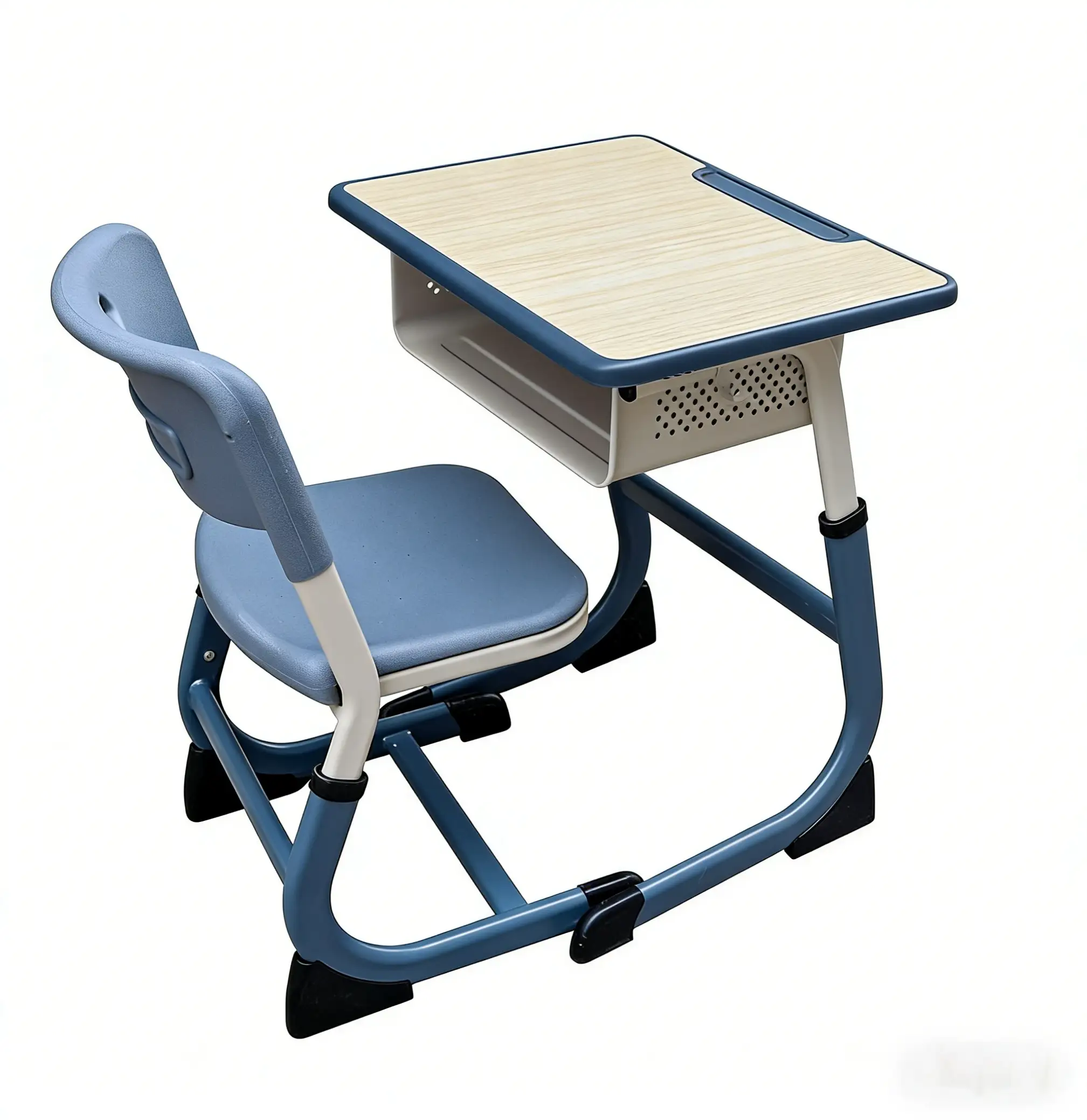 Sturdy Metal Frame Student Desk With Phenolic Top, School Desk And Chair Set Heavy Duty For College 1