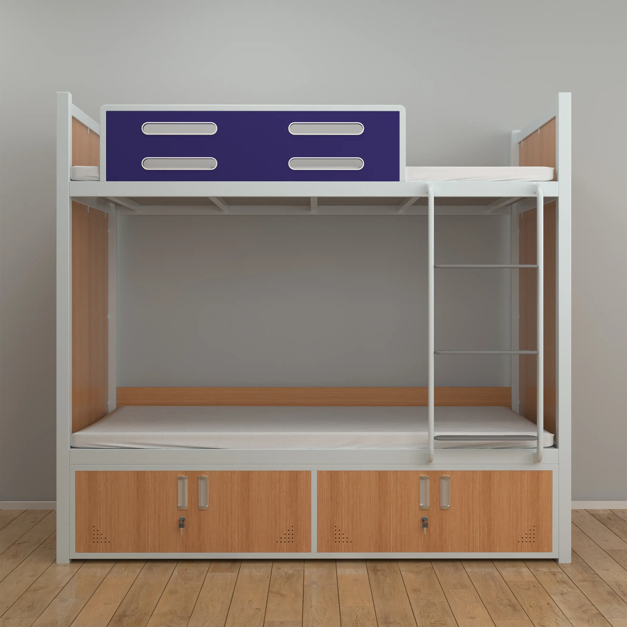 Dormitory Simple Bunk Bed YR-001 Metal Frame with Ladder 1