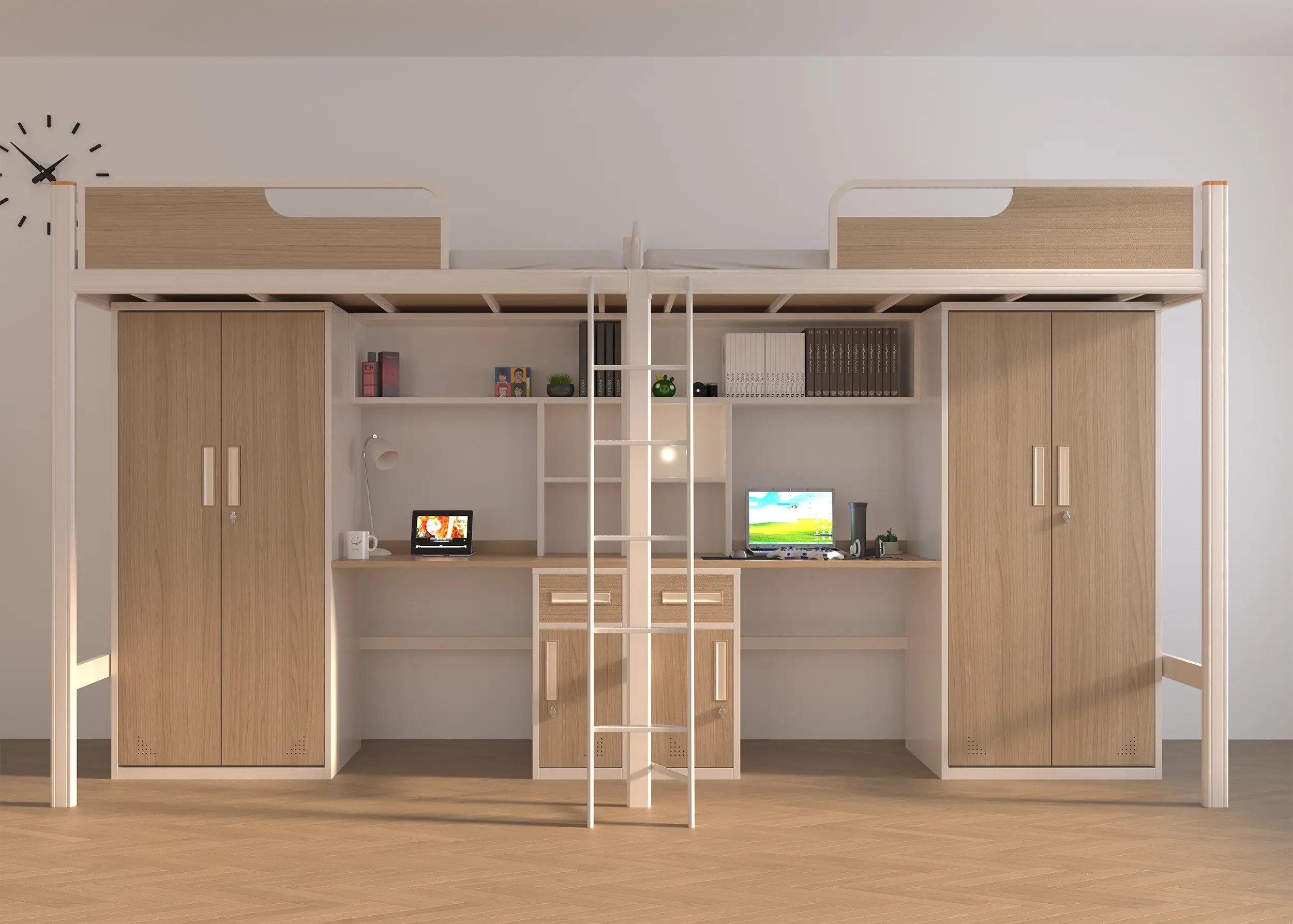 Apartment With Two Beds For School Dormitories and Faculty Dormitories 1