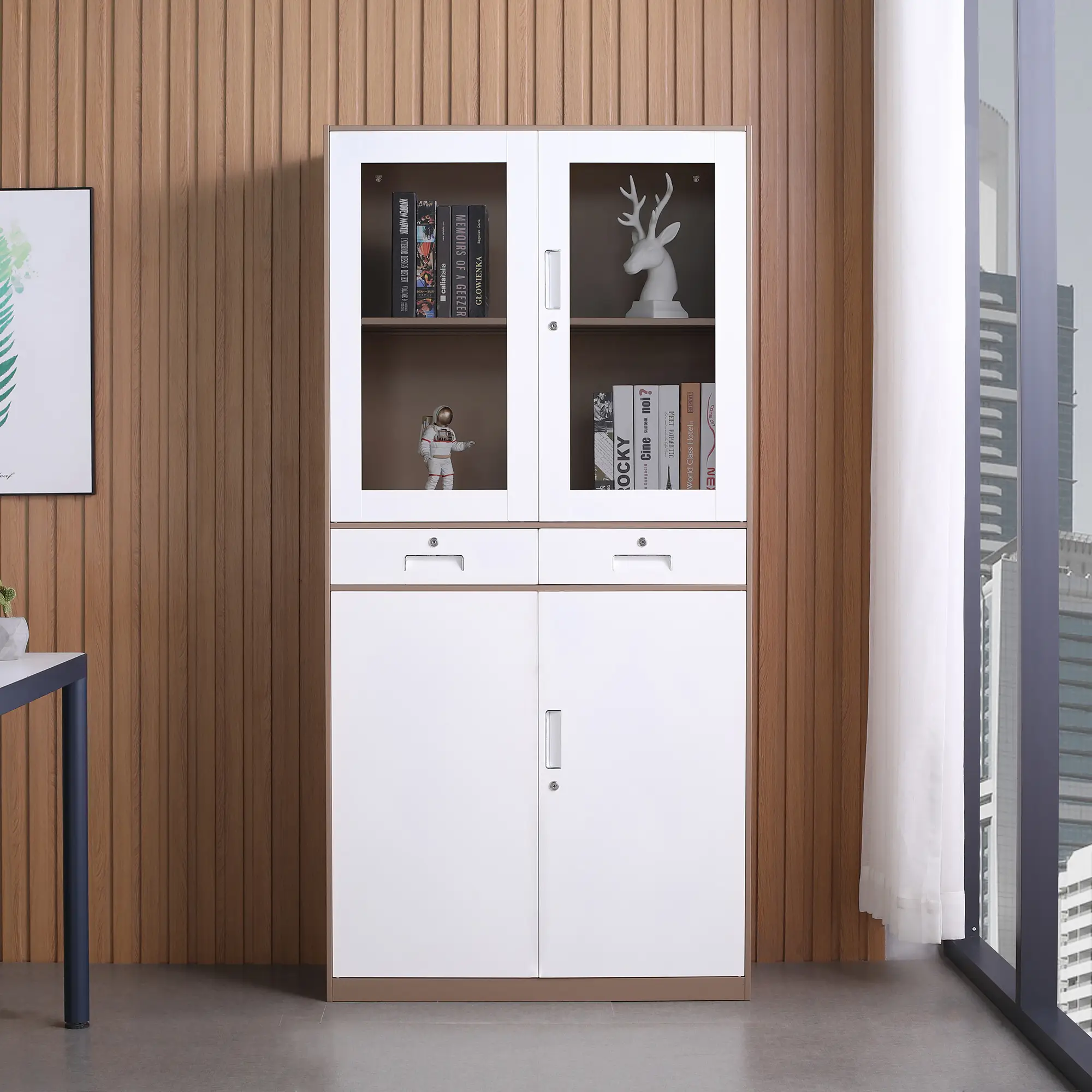 Instrument Cabinet Off-Center Middle Two-Drawer Filing Cabinet 1