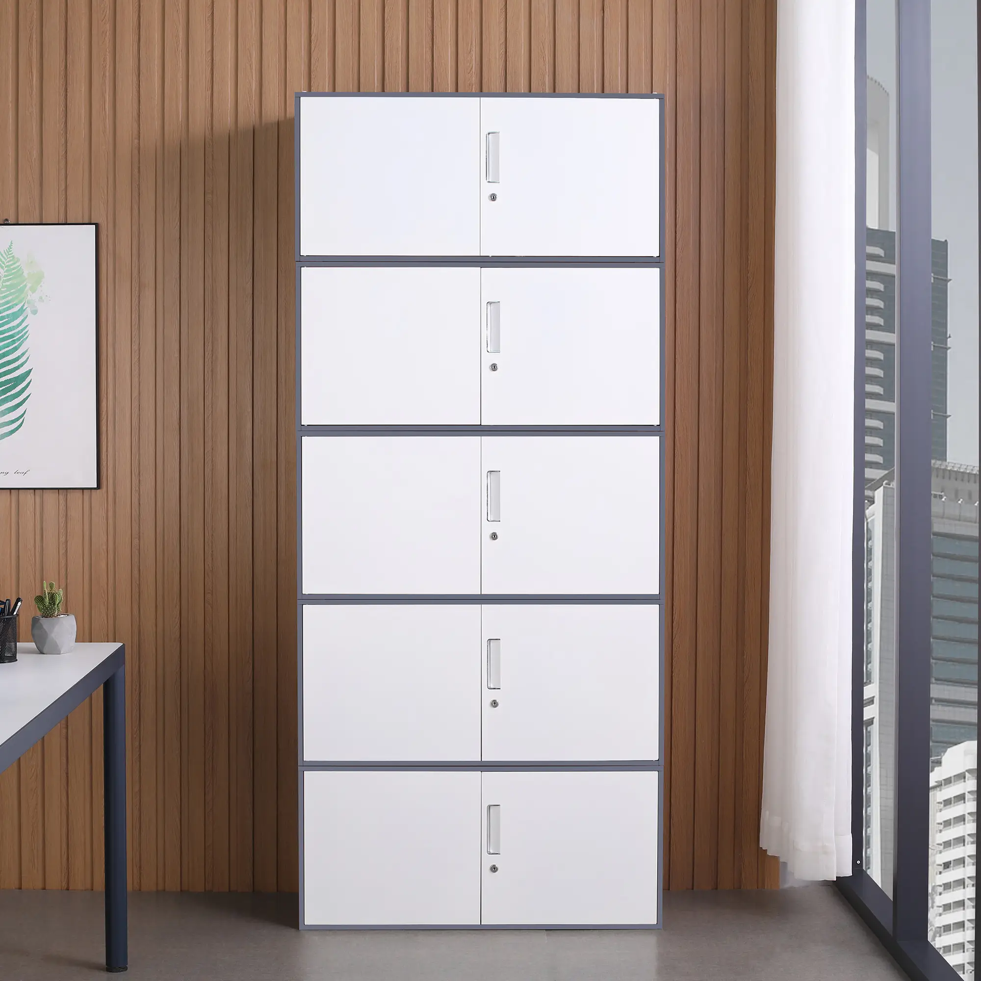 Modular Freely Combinable and Multifunctional Five-Door Wardrobe 1