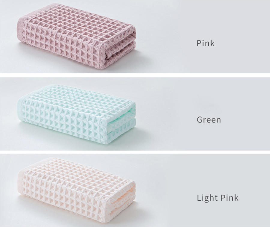 Customized Hotel Gift Towel With Waffle Pattern Pure Cotton _Hanbi Textile 11