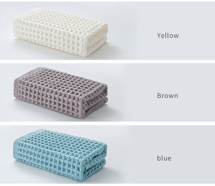 Customized Hotel Gift Towel With Waffle Pattern Pure Cotton _Hanbi Textile 10