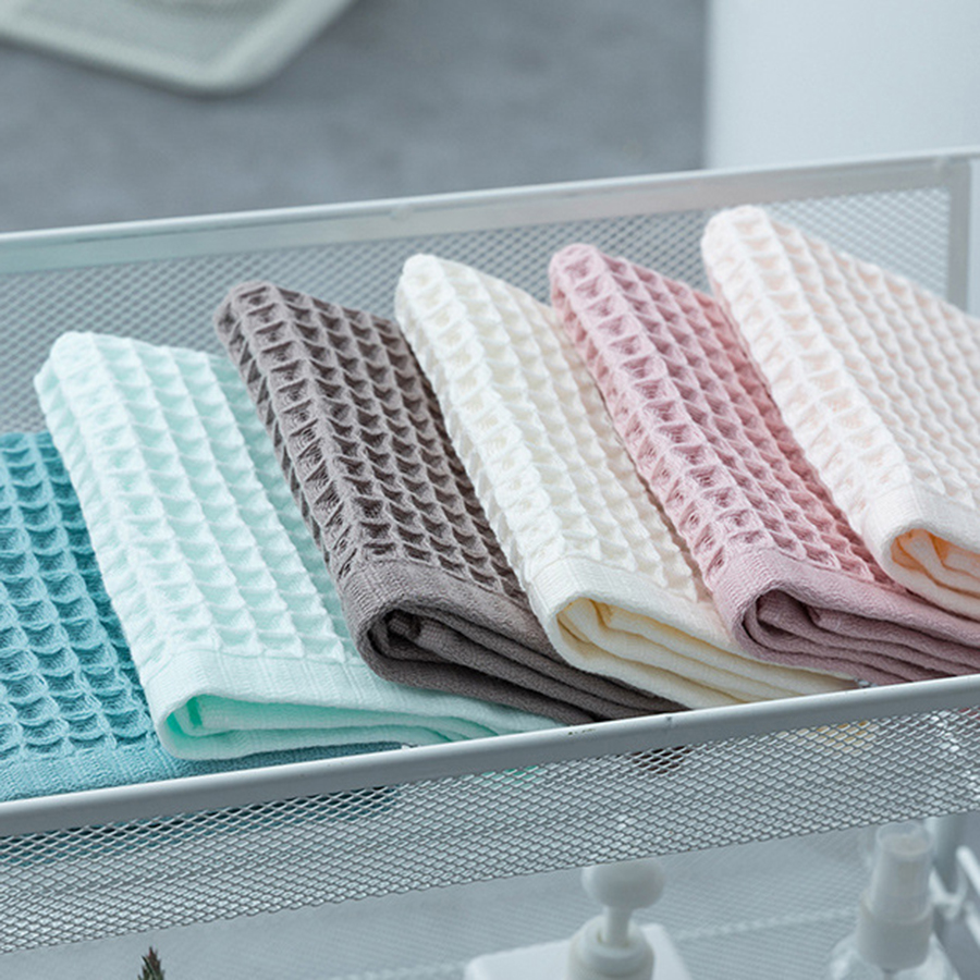 Customized Hotel Gift Towel With Waffle Pattern Pure Cotton _Hanbi Textile 12