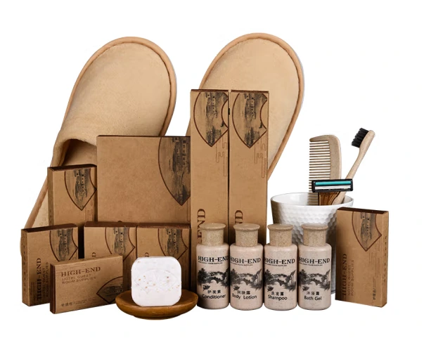 New straw material hotel disposable toiletries set wholesale price 1