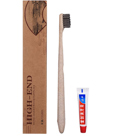 New straw material hotel disposable toiletries set wholesale price 8