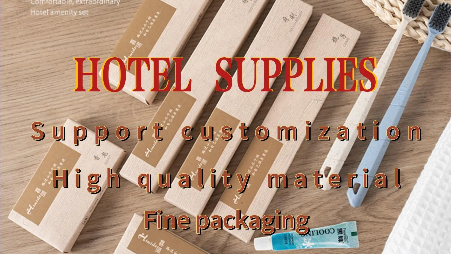 Star hotels exclusive upscale hotels Guest rooms Disposable toothbrush with toothpaste toiletries set! 1