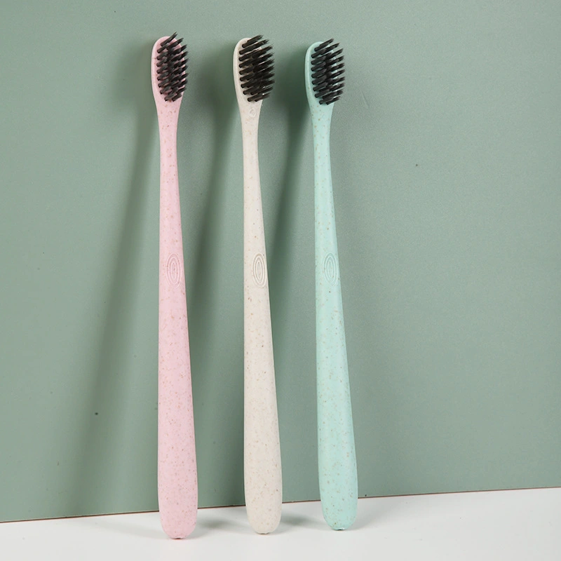 Hotel Disposable Toothbrush Wheat Straw Soft Hair Travel Environmental Toothbrush 1