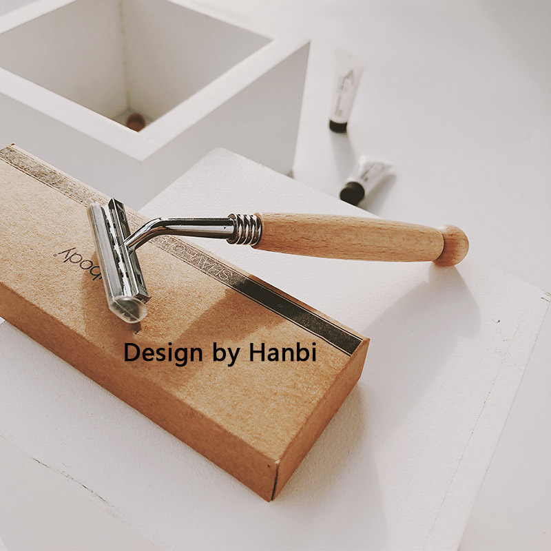 Five-star Hotel Environmental Protection Stainless Steel Wooden Handle Razor Wholesale Factory 7