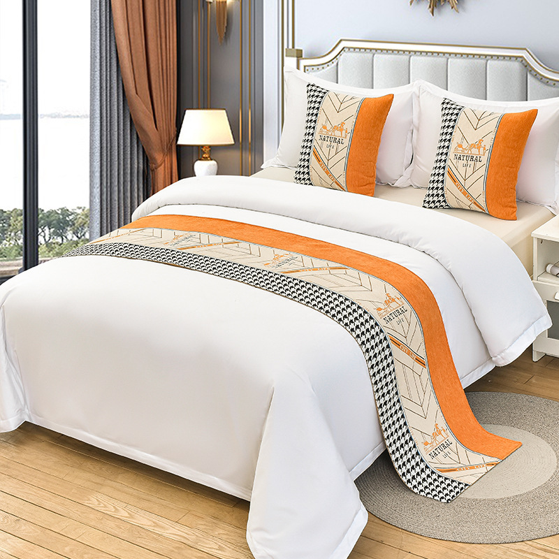 Bed Runner For Light Luxury Polyester Material In Luxury Hotels _Hanbi 14