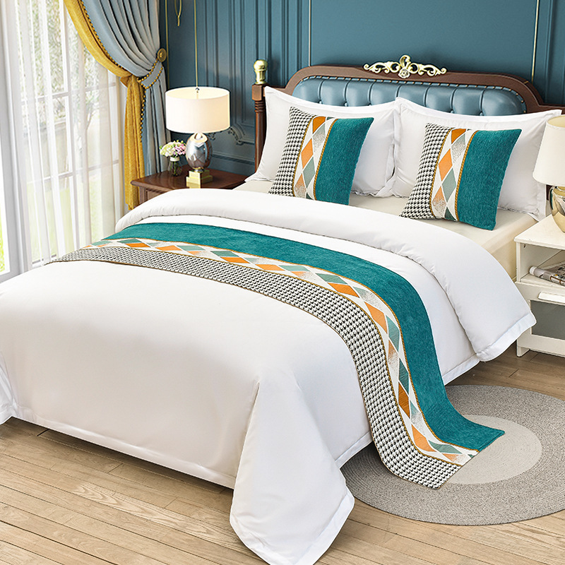 Bed Runner For Light Luxury Polyester Material In Luxury Hotels _Hanbi 11