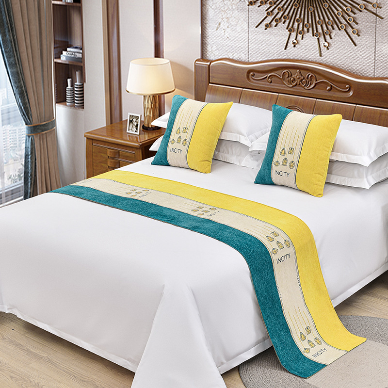 Bed Runner For Light Luxury Polyester Material In Luxury Hotels _Hanbi 13